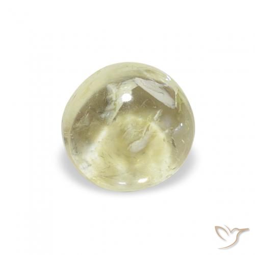 0.88ct Natural Medium Light-Yellow Tourmaline, Round, Transparent