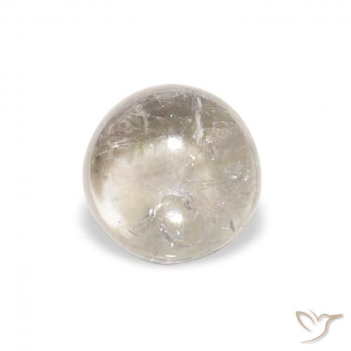 0.94ct Natural Light Grey Tourmaline, Round, Transparent