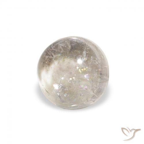 0.94 ct Gray Tourmaline Stone, Natural Tourmaline in Round Cabochon Shape for Sale