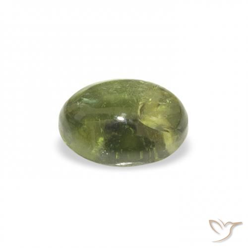 Tourmaline Gemstone in 6.4 x 4.9 mm Size for Sale, Tourmaline Stone in Earthy Green Color