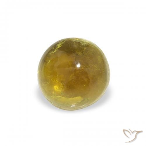 0.69 ct Golden Tourmaline Stone, Natural Tourmaline in Round Cabochon Shape for Sale