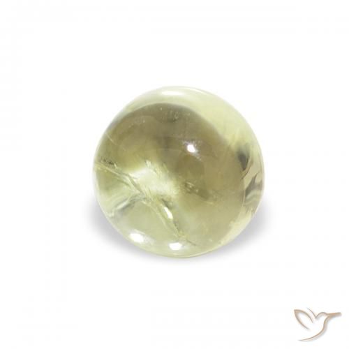0.64 ct Green Tourmaline Stone, Natural Tourmaline in Round Cabochon Shape for Sale