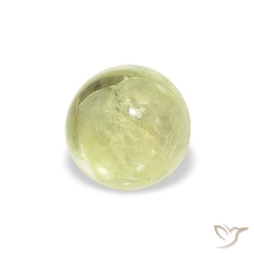 1.29 ct Green Tourmaline Stone, Natural Tourmaline in Round Cabochon Shape for Sale