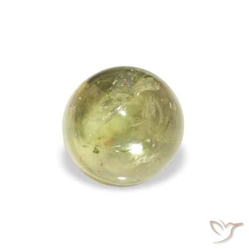 1.35ct Natural Warm Earthy Green Tourmaline, Round, Transparent