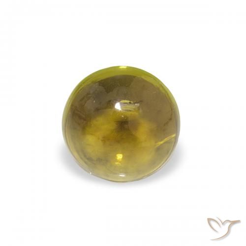 0.37ct Natural Earthy Green Tourmaline, Round, Transparent