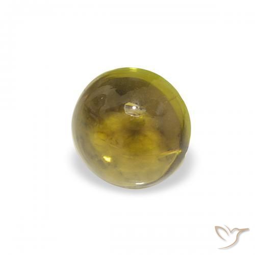 0.37 ct Green Tourmaline Stone, Natural Tourmaline in Round Cabochon Shape for Sale