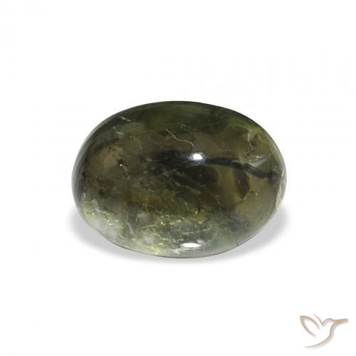 1.82ct Natural Deep Green Tourmaline, Oval, Transparent