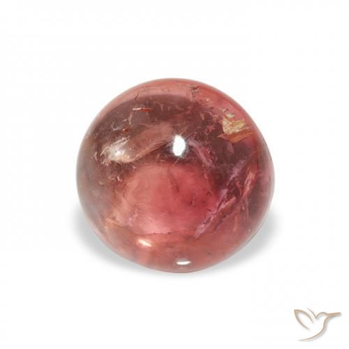 0.92 ct Pink Tourmaline Stone, Natural Tourmaline in Round Cabochon Shape for Sale