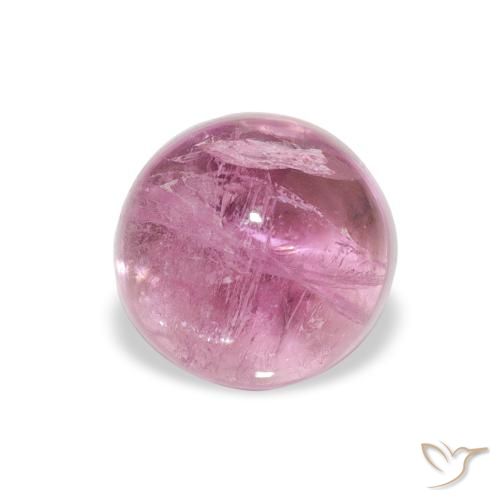 1.16 ct Pink Tourmaline Gemstone, Tourmaline Gem in Round Cabochon Shape for Sale.