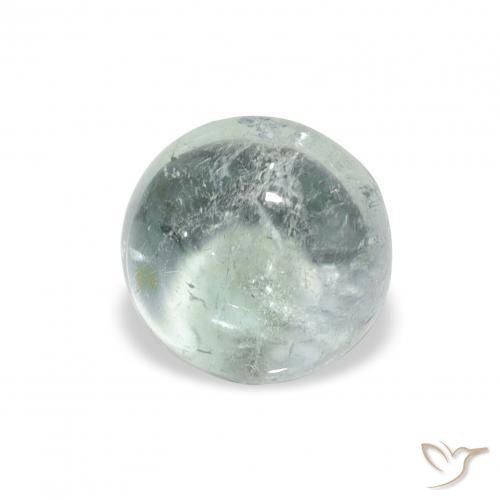0.95 ct Green Tourmaline Stone, Natural Tourmaline in Round Cabochon Shape for Sale