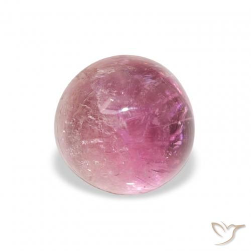 1.51ct Natural Medium Pink Tourmaline, Round, Transparent