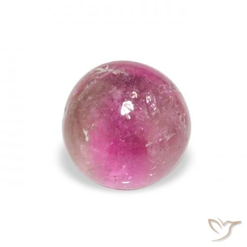 0.66ct Natural Hot Pink Tourmaline, Round, Transparent