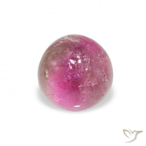 0.66 ct Pink Tourmaline Stone, Natural Tourmaline in Round Cabochon Shape for Sale