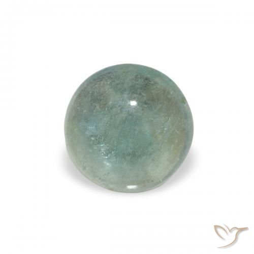 0.44 ct Green Tourmaline Stone, Natural Tourmaline in Round Cabochon Shape for Sale