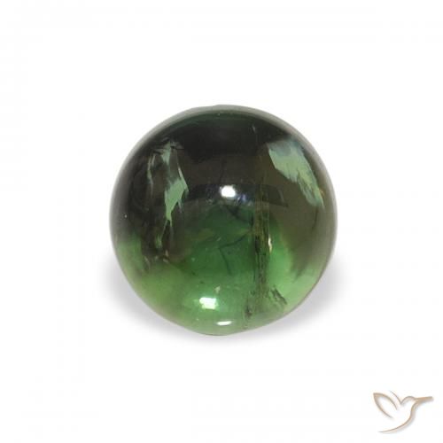 0.66ct Natural Medium Green Tourmaline, Round, Transparent