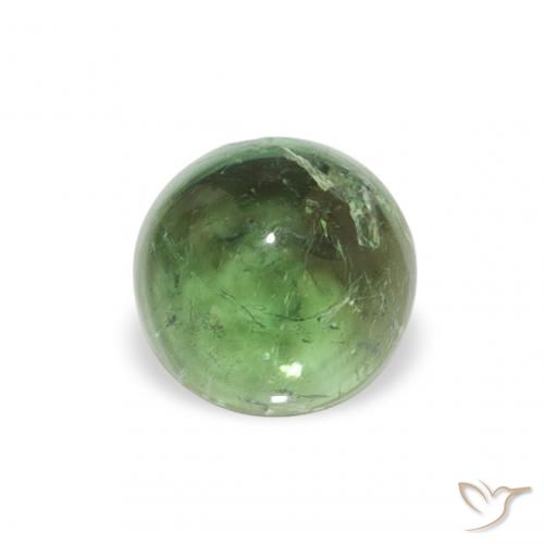 0.58ct Natural Earthy Green Tourmaline, Round, Transparent