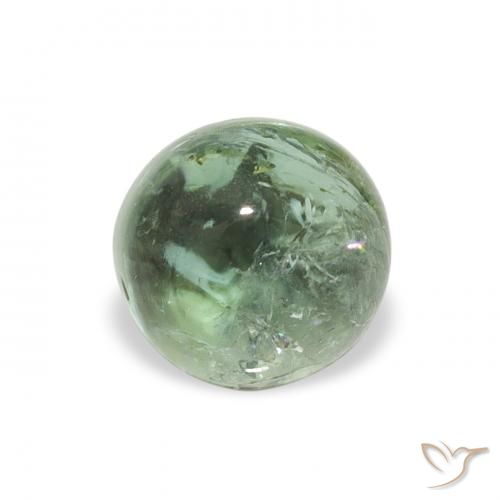 1.01ct Natural Pale Forest Green Tourmaline, Round, Transparent