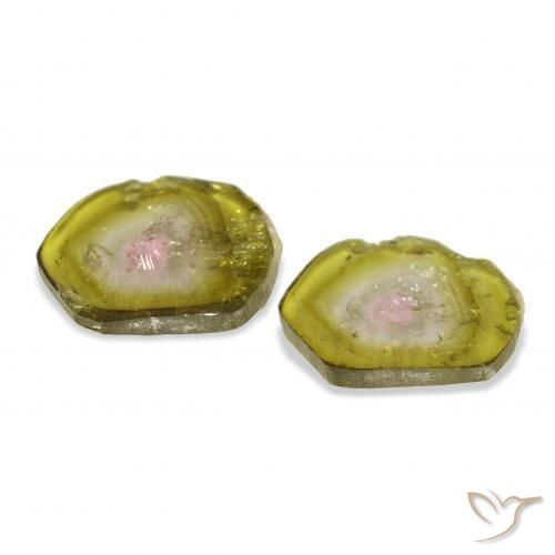 Tourmaline Gemstones in 14 x 12.4 mm Size for Sale, Tourmaline Stones in Watermelon Color