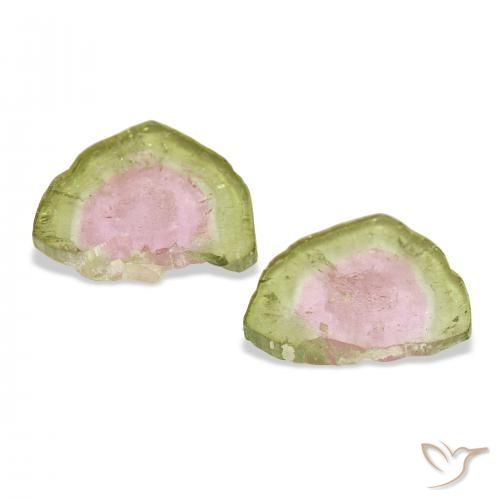 Tourmaline Gemstones in 13 x 12 mm Size for Sale, Tourmaline Stones in Watermelon Color