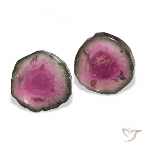 5.56 ctw Multicolor Tourmaline Stones, Natural Tourmaline in Fancy Slice Shape for Sale