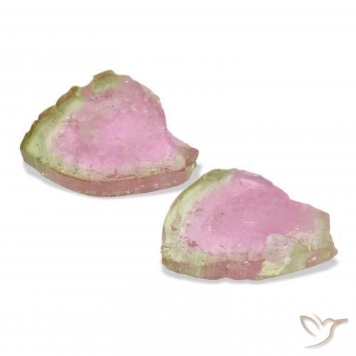 Tourmaline Gemstones in 16.8 x 16.4 mm Size for Sale, Tourmaline Stones in Watermelon Color