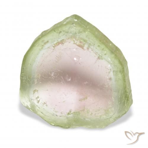 8.09 ct Bi-color Tourmaline Stone, Natural Tourmaline in Fancy Slice Shape for Sale