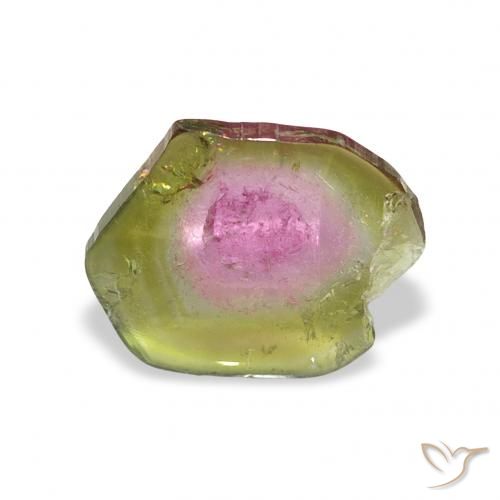 1.97 ct Multicolor Tourmaline Gemstone, Tourmaline Gem in Fancy Slice Shape for Sale.