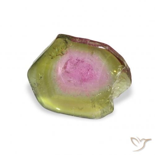 1.97 ct Multicolor Tourmaline Stone, Natural Tourmaline in Fancy Slice Shape for Sale