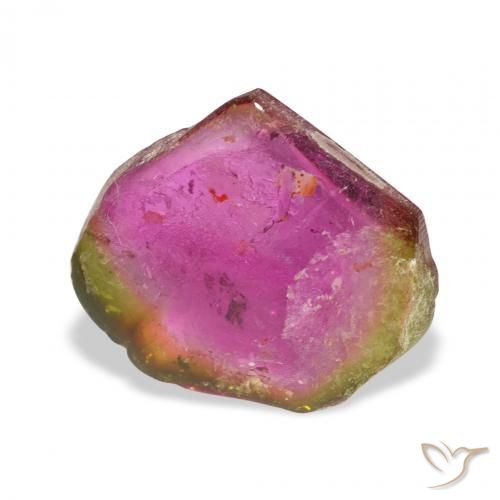 5.42 ct Multicolor Tourmaline Stone, Natural Tourmaline in Fancy Slice Shape for Sale