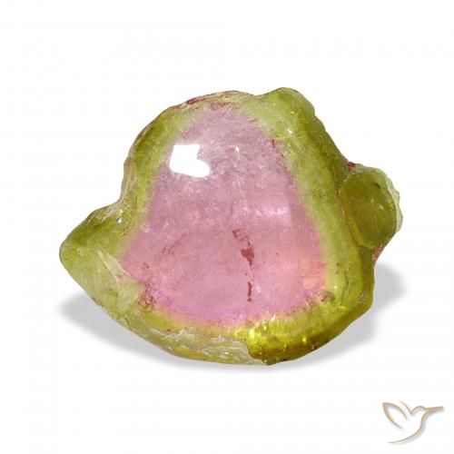 3.83 ct Multicolor Tourmaline Gemstone, Tourmaline Gem in Fancy Slice Shape for Sale.