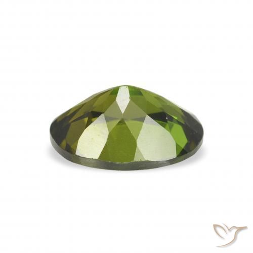 Tourmaline Gemstone in 7.8 x 5.6 mm Size for Sale, Tourmaline Stone in Brownish Green Color