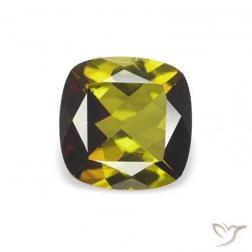 0.96 ct Green Tourmaline Gemstone, Tourmaline Gem in Cushion-Cut Shape for Sale.