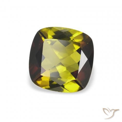 0.96 ct Green Tourmaline Stone, Natural Tourmaline in Cushion-Cut Shape for Sale