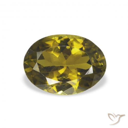 1.01ct Natural Dark Green Tourmaline, Oval, VS, Photo A