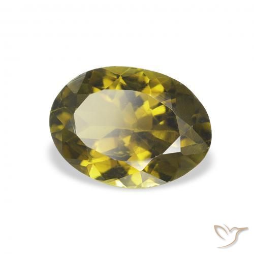 1.01 ct Green Tourmaline Stone, Natural Tourmaline in Oval Facet Shape for Sale