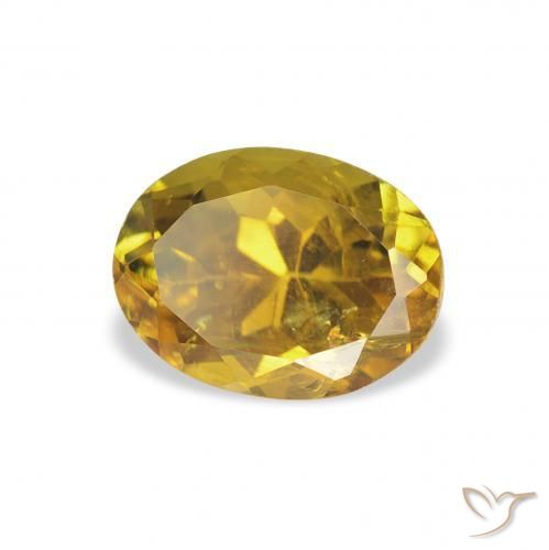 1.44 ct Golden Tourmaline Stone, Natural Tourmaline in Oval Facet Shape for Sale