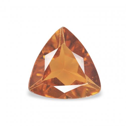 0.68 ct Orange Tourmaline Gemstone, Tourmaline Gem in Trillion Facet Shape for Sale.