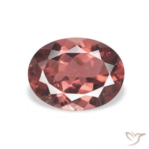 1.35 ct Red Tourmaline Gemstone, Tourmaline Gem in Oval Facet Shape for Sale.