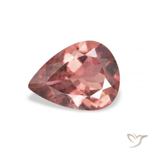 0.95 ct Red Tourmaline Gemstone, Tourmaline Gem in Pear Facet Shape for Sale.
