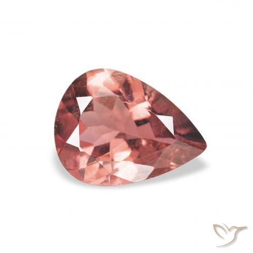 0.95 ct Red Tourmaline Stone, Natural Tourmaline in Pear Facet Shape for Sale