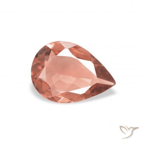 0.65 ct Red Tourmaline Stone, Natural Tourmaline in Pear Facet Shape for Sale