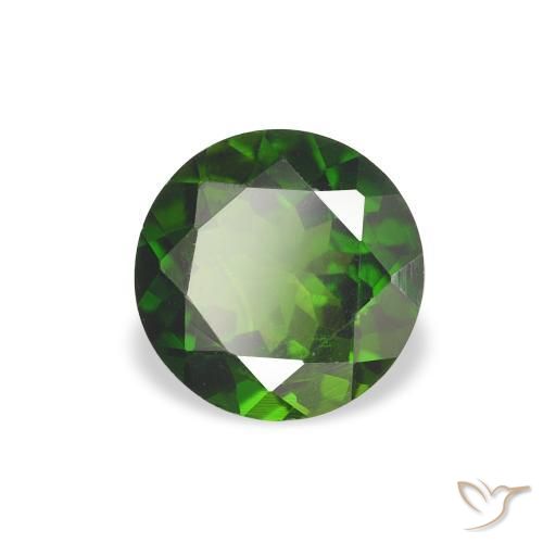 0.80 ct Green Tourmaline Stone, Natural Tourmaline in Round Facet Shape for Sale