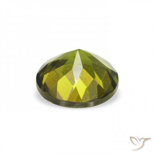 Tourmaline Gemstone in 6 mm (calibrated) Size for Sale, Tourmaline Stone in Warm Forest Green Color