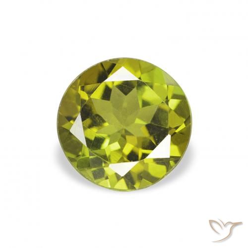 0.89ct Natural Warm Forest Green Tourmaline, Round, VVS-VS