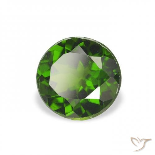 0.80 ct Green Tourmaline Stone, Natural Tourmaline in Round Facet Shape for Sale