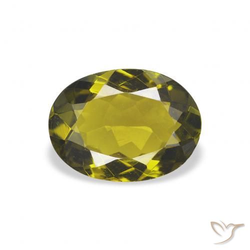 1.12ct Natural Warm Green Tourmaline, Oval, VVS-VS