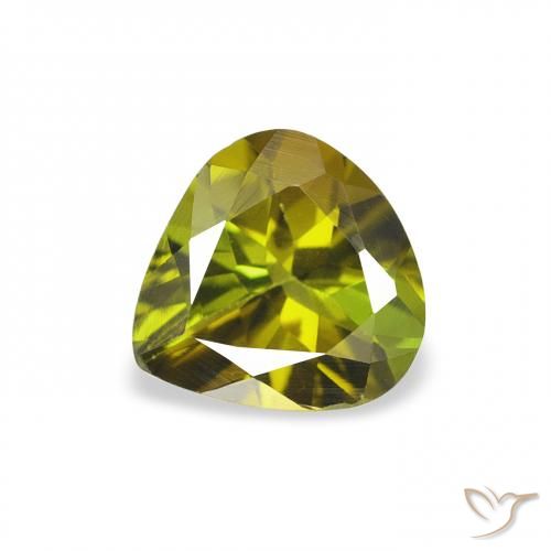 0.66ct Natural Dark Green Tourmaline, Pear Shape, VVS-VS