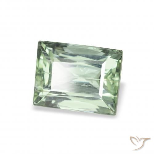 1.38 ct Green Tourmaline Stone, Natural Tourmaline in Baguette Facet Shape for Sale