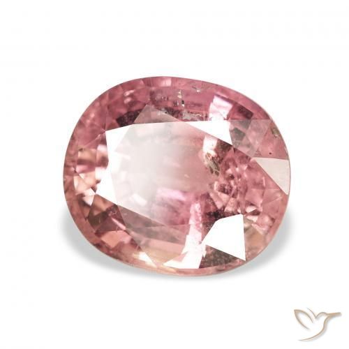 3.40 ct Pink Tourmaline Stone, Natural Tourmaline in Oval Facet Shape for Sale