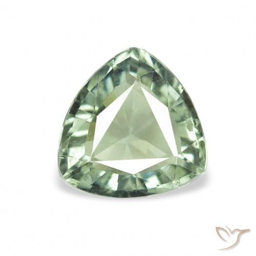 0.98ct Natural Mossy Green Tourmaline, Trillion, VVS